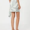 Printed silk twill skirt, silk