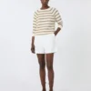 Pure cotton sweater, silk