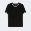 Pure linen yarn sweater, black