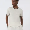 Pure linen yarn sweater, white