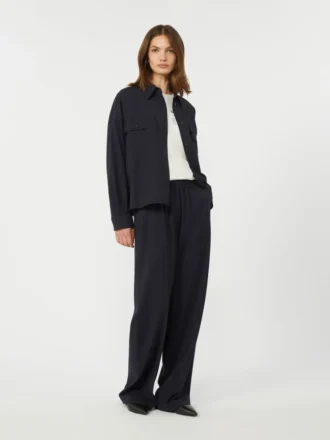 Pure woollen cloth trousers, navy