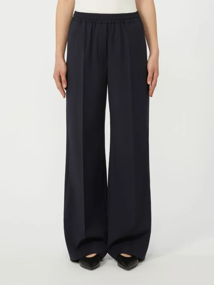 Pure woollen cloth trousers, navy