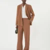 Pure woollen cloth trousers, tobacco Pure woollen cloth trousers, tobacco