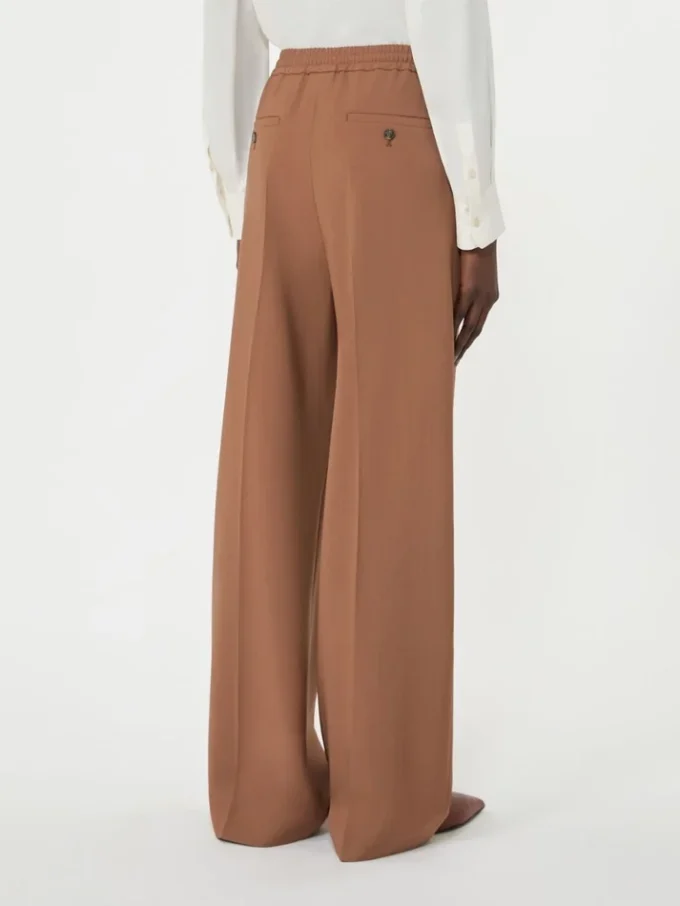 Pure woollen cloth trousers, tobacco Pure woollen cloth trousers, tobacco