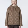 Quilted water-repellent canvas padded jacket, tobacco Quilted water-repellent canvas padded jacket, tobacco
