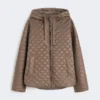 Quilted water-repellent canvas padded jacket, tobacco Quilted water-repellent canvas padded jacket, tobacco