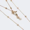 "abissi" metallic necklace with rhinestones, gold