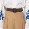Raffia effect belt, dark brown Raffia effect belt, dark brown