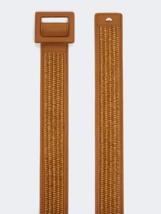 Raffia effect belt, tangerine Raffia effect belt, tangerine