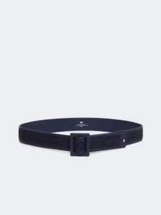 Raffia effect belt, ultramarine