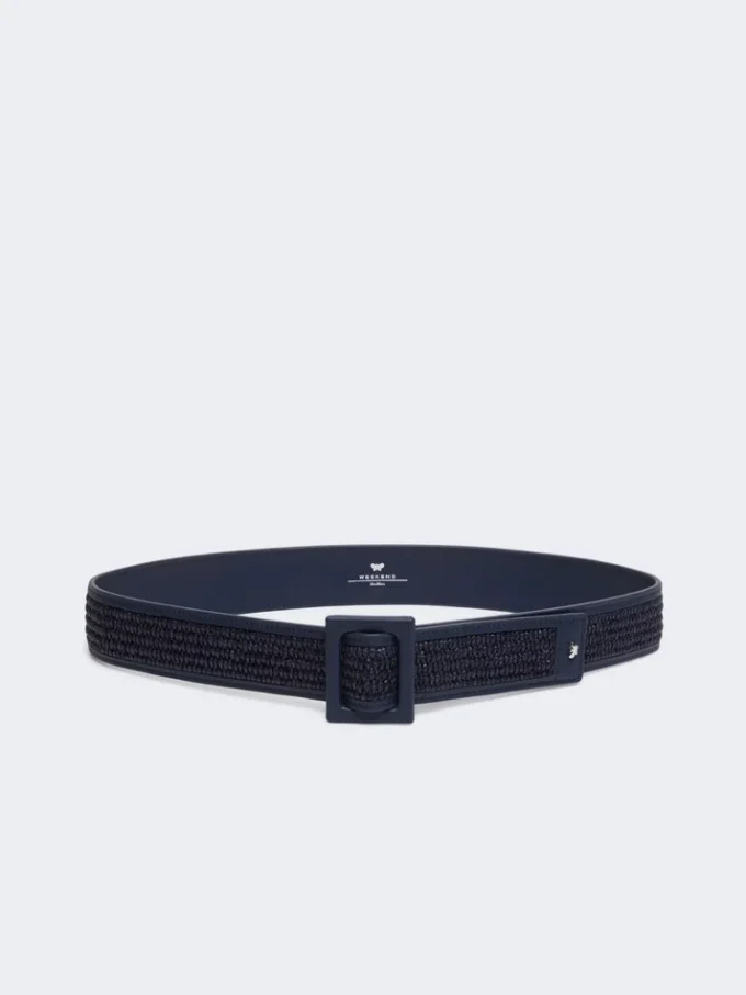 Raffia effect belt, ultramarine Raffia effect belt, ultramarine