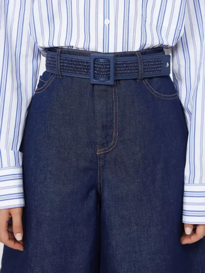 Raffia effect belt, ultramarine Raffia effect belt, ultramarine