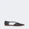 Raffia-look basketweave ballet flats, black Raffia-look basketweave ballet flats, black