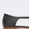 Raffia-look basketweave ballet flats, black Raffia-look basketweave ballet flats, black