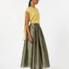 Ramie canvas blouse, bright yellow Ramie canvas blouse, bright yellow
