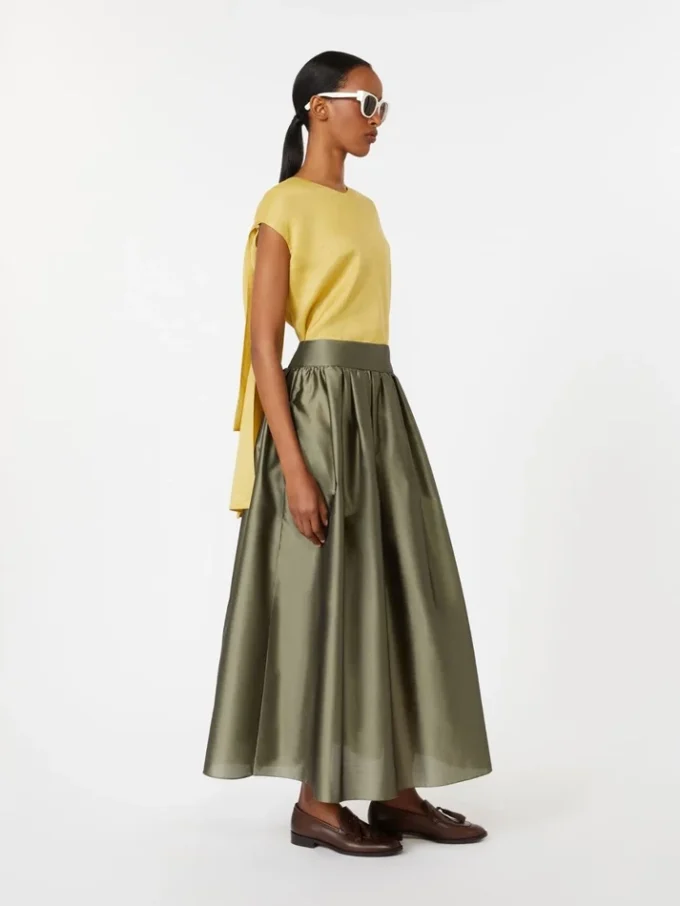 Ramie canvas blouse, bright yellow Ramie canvas blouse, bright yellow