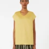 Ramie canvas blouse, bright yellow Ramie canvas blouse, bright yellow