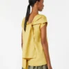 Ramie canvas blouse, bright yellow Ramie canvas blouse, bright yellow