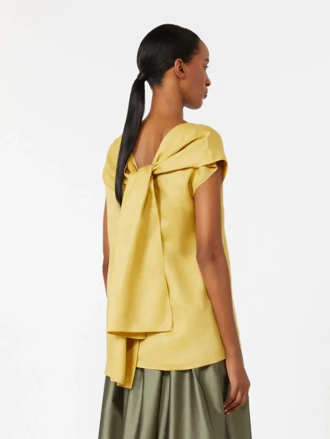 Ramie canvas blouse, bright yellow Ramie canvas blouse, bright yellow