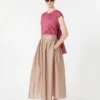 Ramie canvas blouse, cyclamen