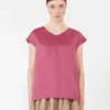 Ramie canvas blouse, cyclamen