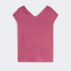 Ramie canvas blouse, cyclamen
