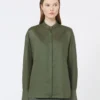Ramie canvas shirt, kaki