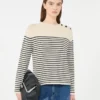 Relaxed-fit cotton sweater, navy