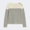 Relaxed-fit cotton sweater, navy