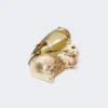 Resin and glass brooch, brown Resin and glass brooch, brown