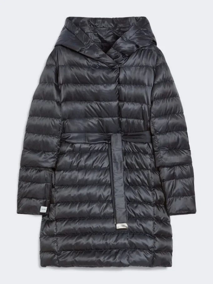 Reversible down jacket in water-repellent satin, midnightblue Reversible down jacket in water-repellent satin, midnightblue