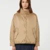 Reversible padded jacket in water-repellent canvas, hazelnut brown Reversible padded jacket in water-repellent canvas, hazelnut brown