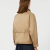 Reversible padded jacket in water-repellent canvas, hazelnut brown Reversible padded jacket in water-repellent canvas, hazelnut brown