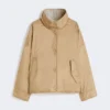 Reversible padded jacket in water-repellent canvas, hazelnut brown Reversible padded jacket in water-repellent canvas, hazelnut brown