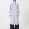 Reversible pure wool coat, avio