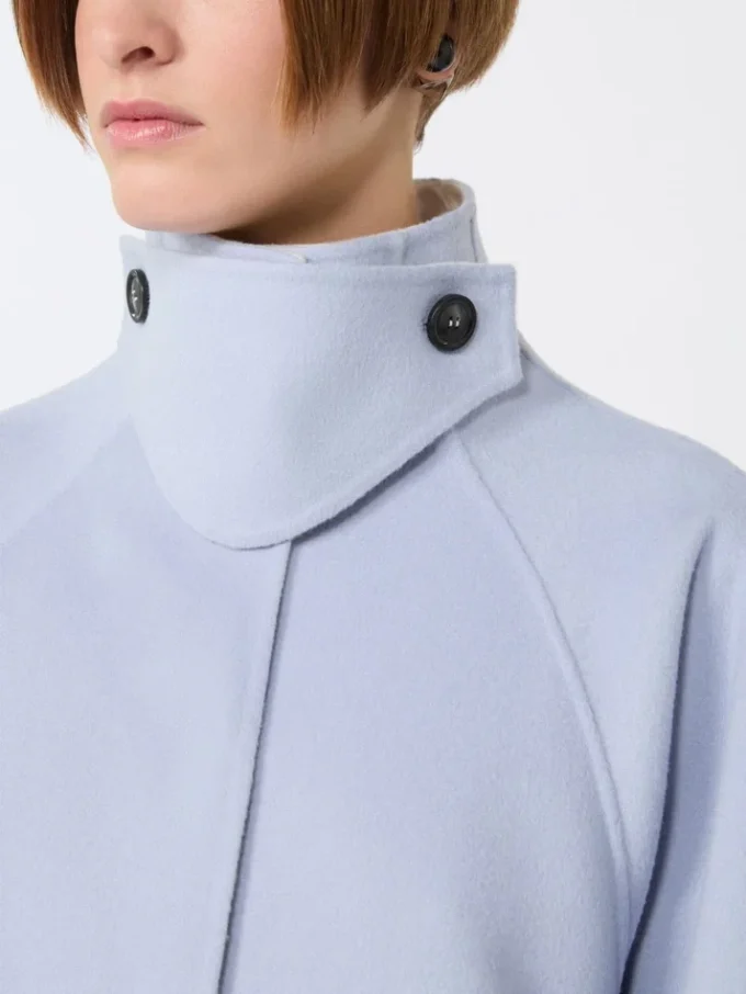 Reversible pure wool coat, avio