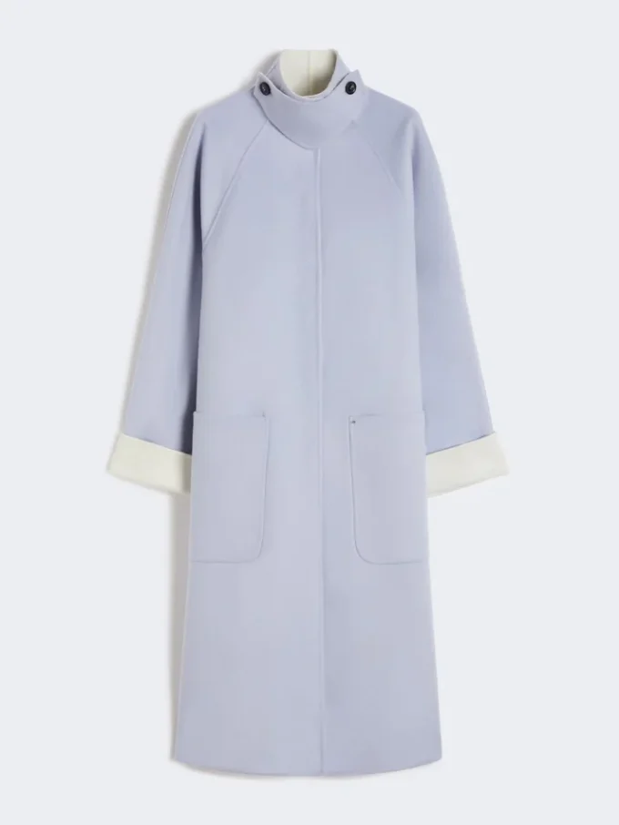 Reversible pure wool coat, avio