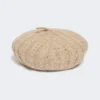 Rhinestone-adorned cashmere beret, sand Rhinestone-adorned cashmere beret, sand