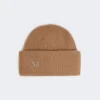 Rib-knit cashmere beanie hat, camel Rib-knit cashmere beanie hat, camel