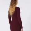 Rib-knit viscose cardigan, bordeaux Rib-knit viscose cardigan, bordeaux
