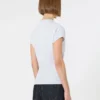Rib-knit viscose sweater, light blue