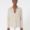 Ribbed cashmere jumper, beige Ribbed cashmere jumper, beige