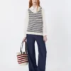 Ribbed cotton yarn jumper, navy Ribbed cotton yarn jumper, navy