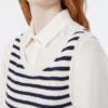 Ribbed cotton yarn jumper, navy Ribbed cotton yarn jumper, navy
