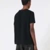 Satin t-shirt, black