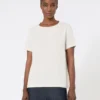Satin t-shirt, natural