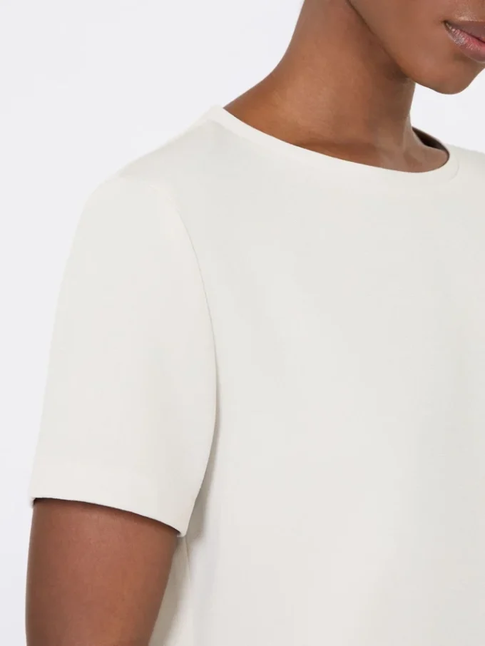 Satin t-shirt, natural