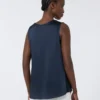Satin top, midnightblue