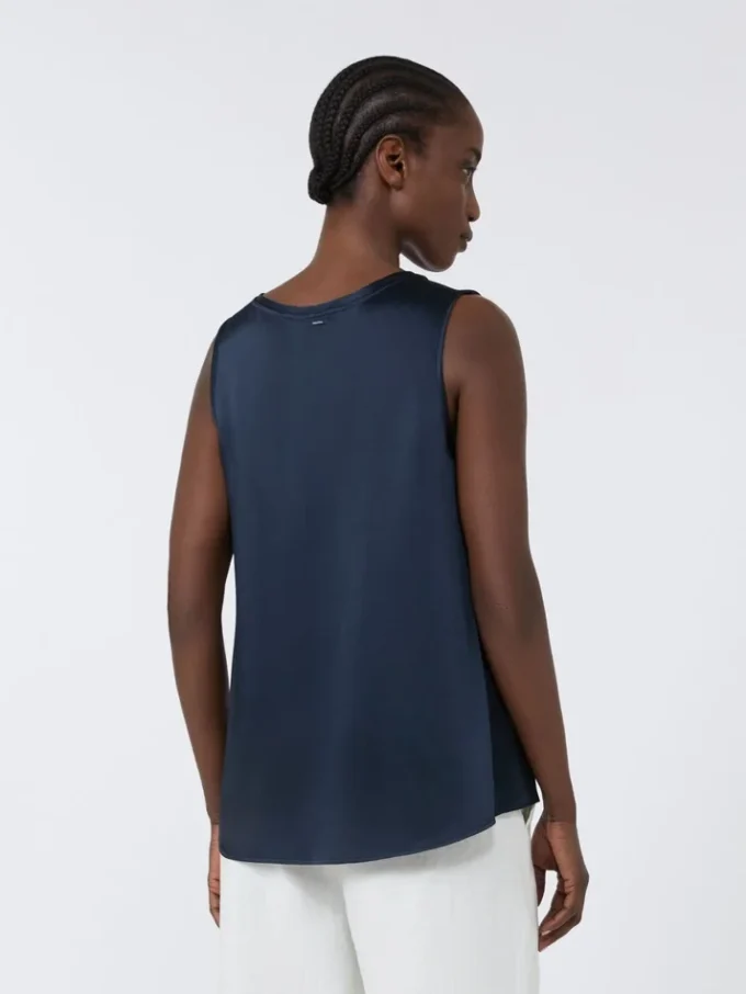 Satin top, midnightblue