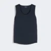 Satin top, midnightblue